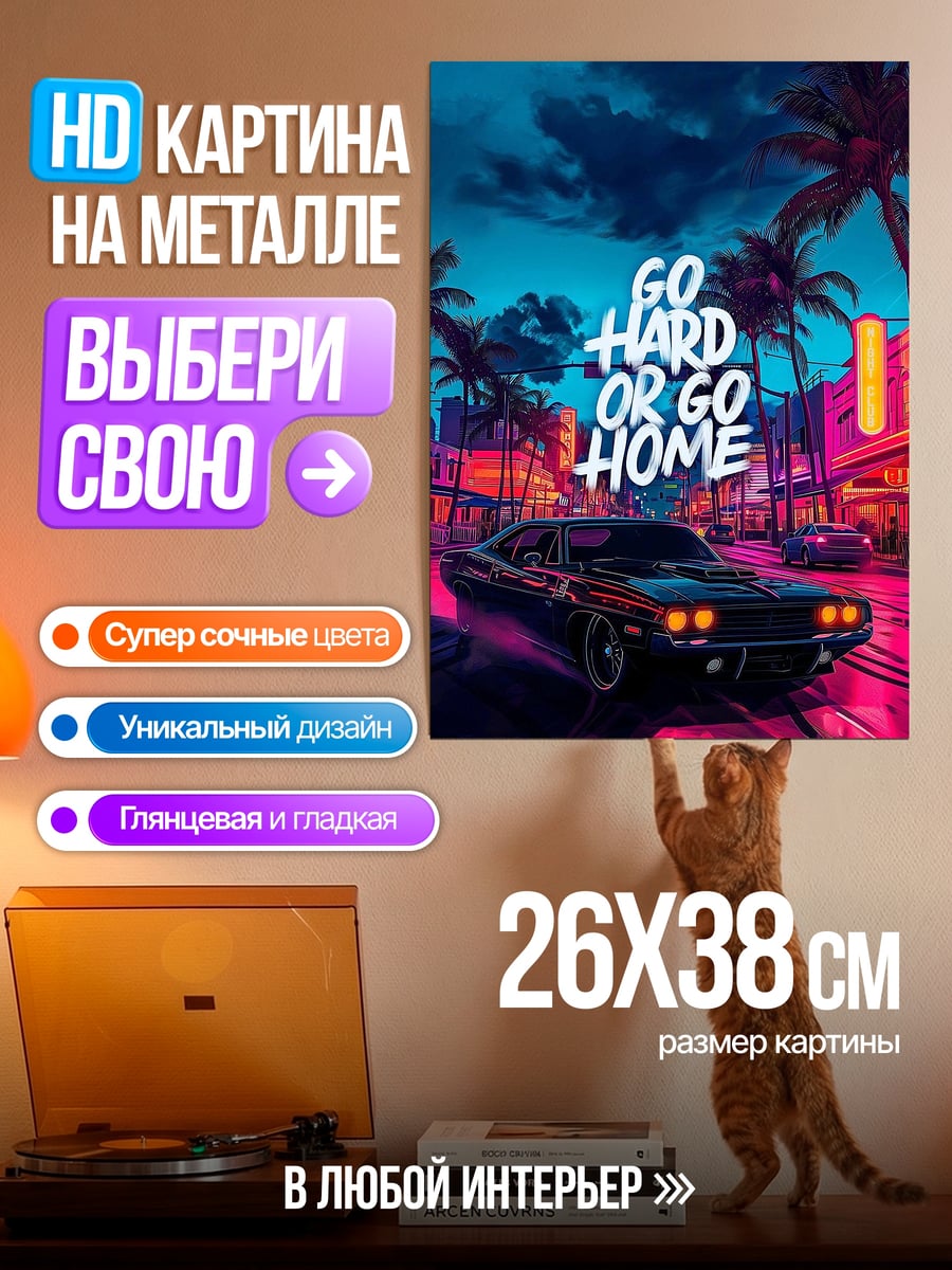 Картина на металле Езжай или умри