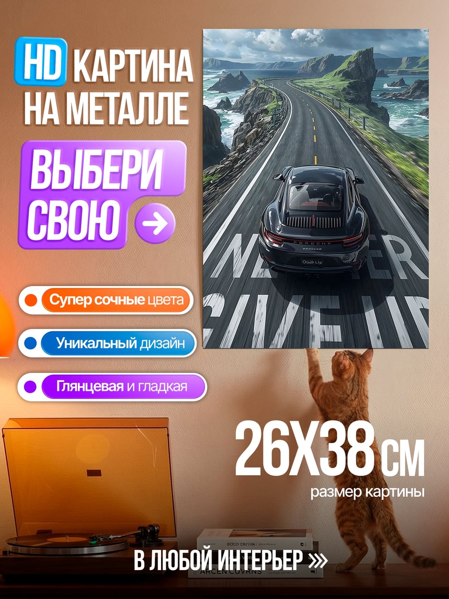 Картина на металле Никогда не сдавайся