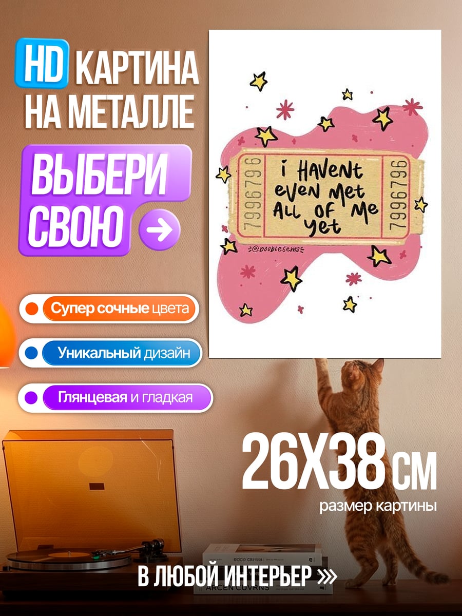 Картина на металле Я еще не встретил себя