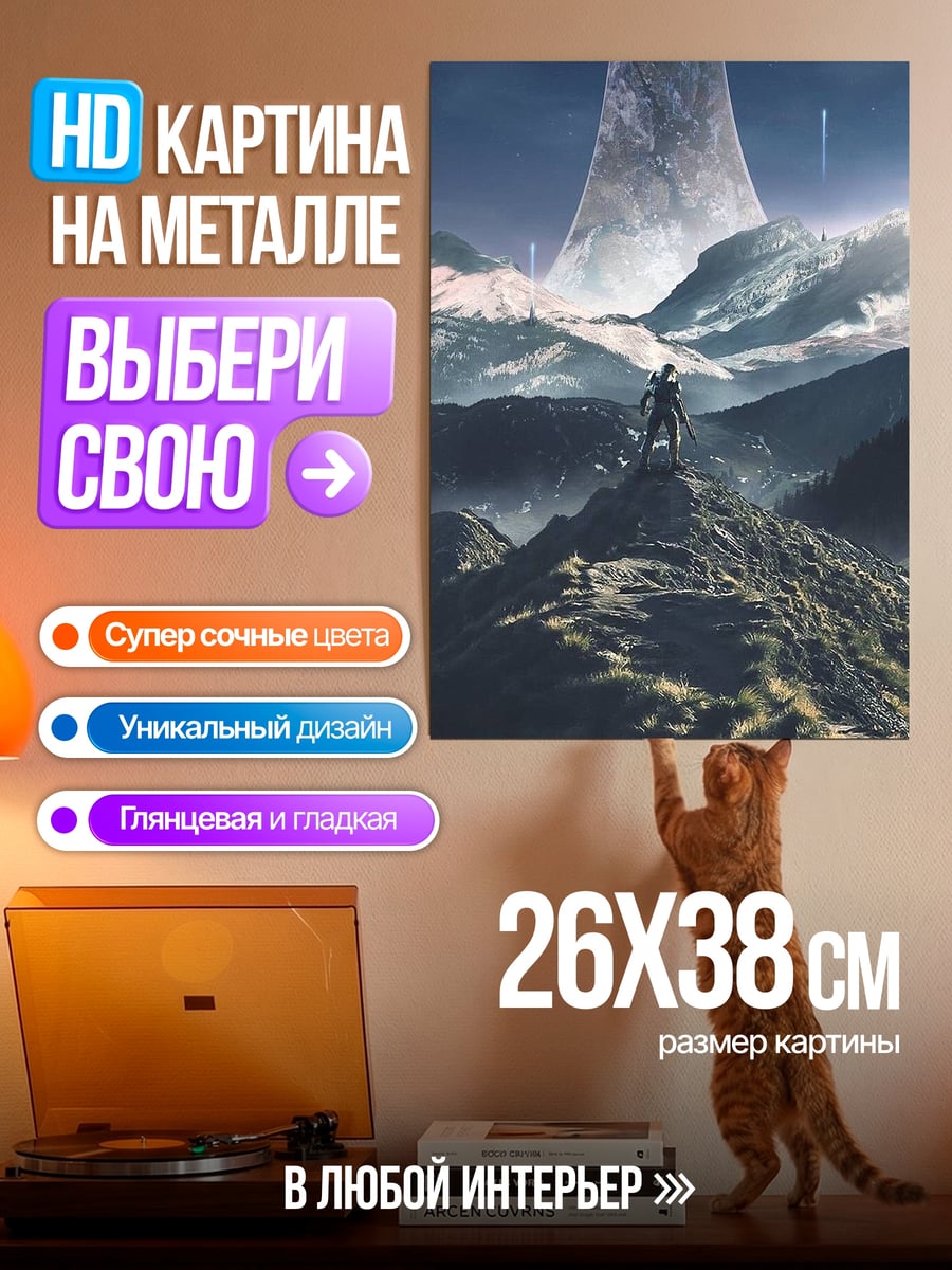 Картина на металле Мастер Чиф в горах