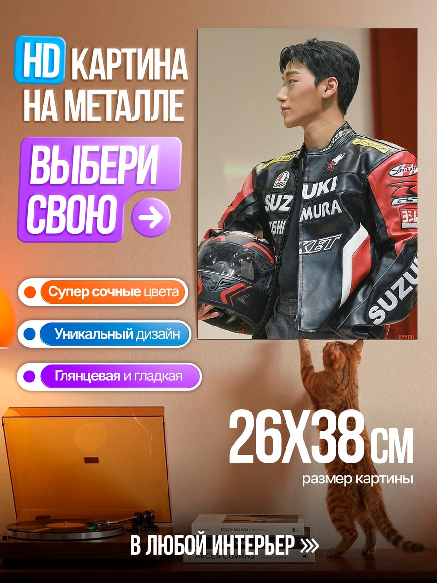 Картина на металле Гонщик Сузуки