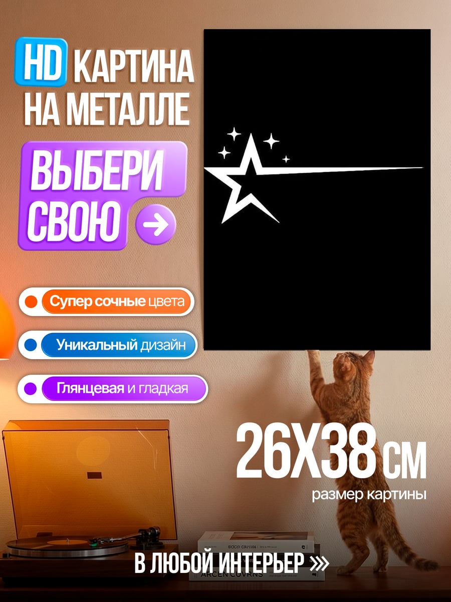 Картина на металле Звездный путь