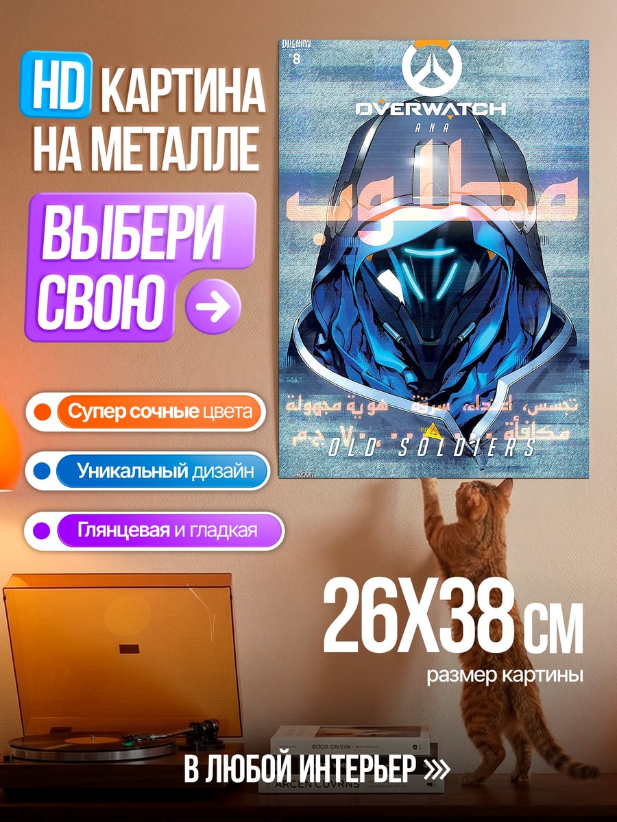 Картина на металле Overwatch броня