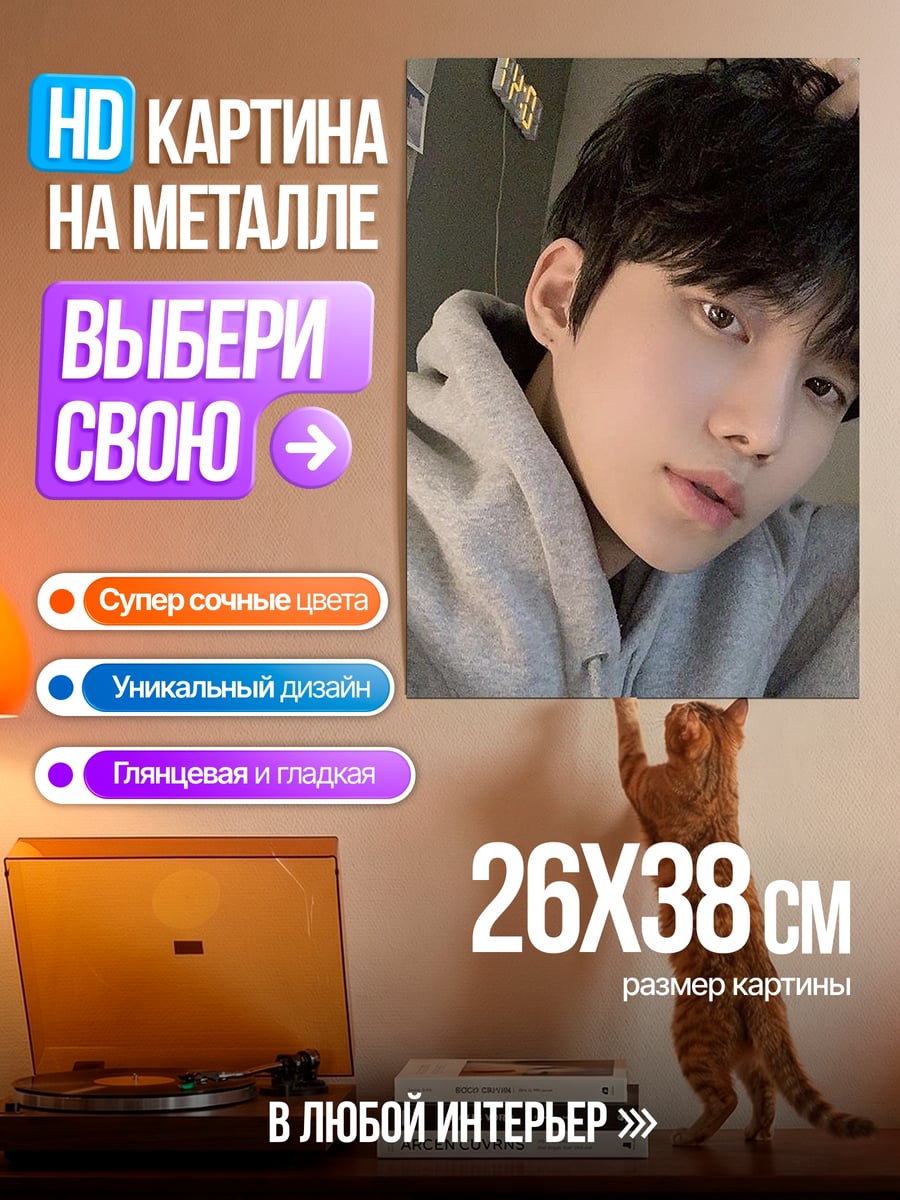 Картина на металле парень в худи