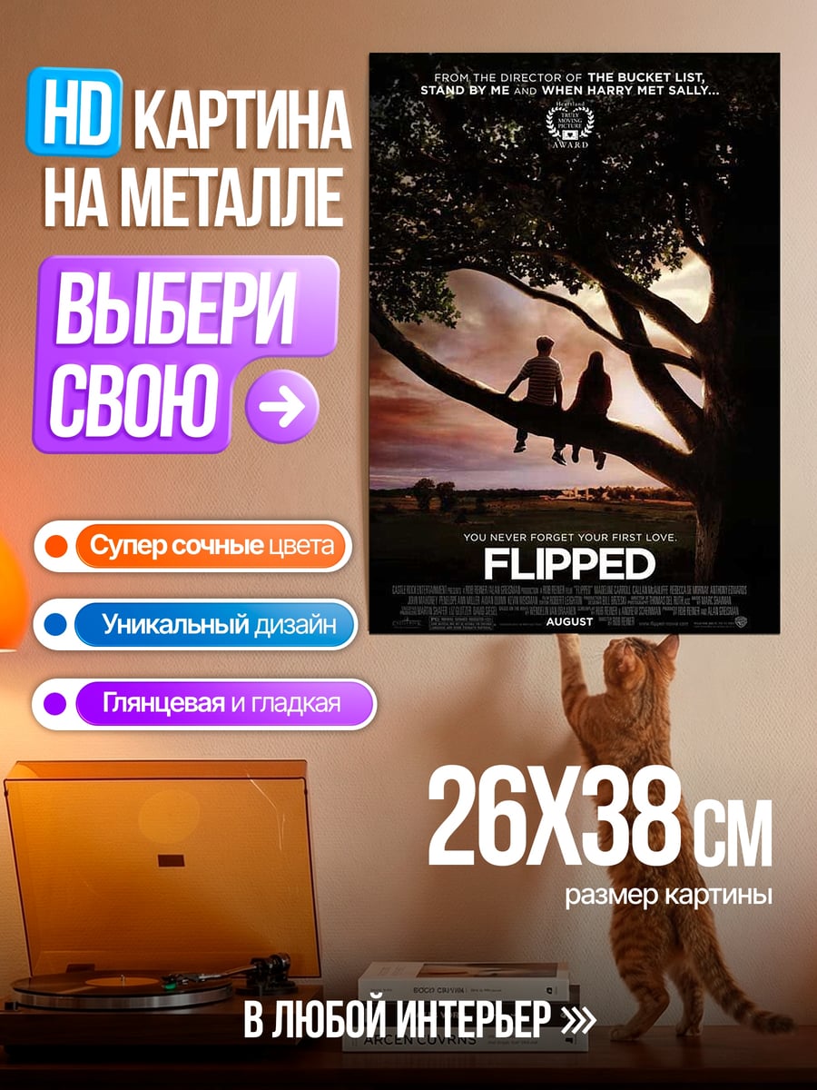 Картина на металле постер фильма Flipped