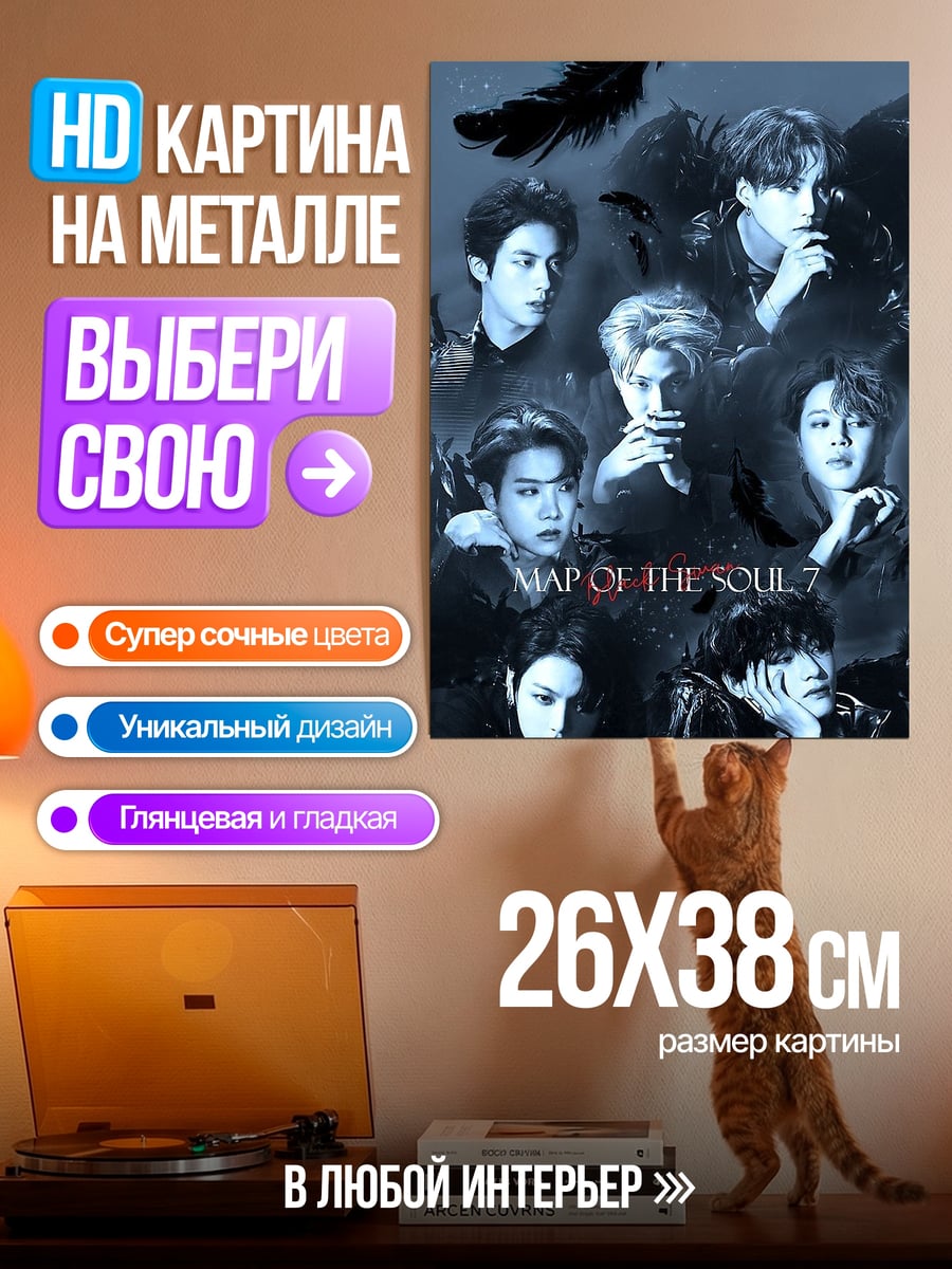 Картина на металле BTS Map of the Soul