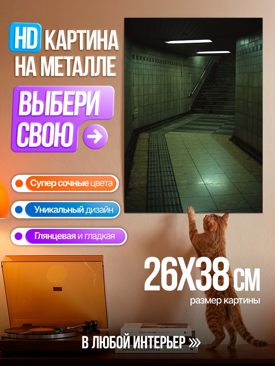 Картина на металле Пустой переход