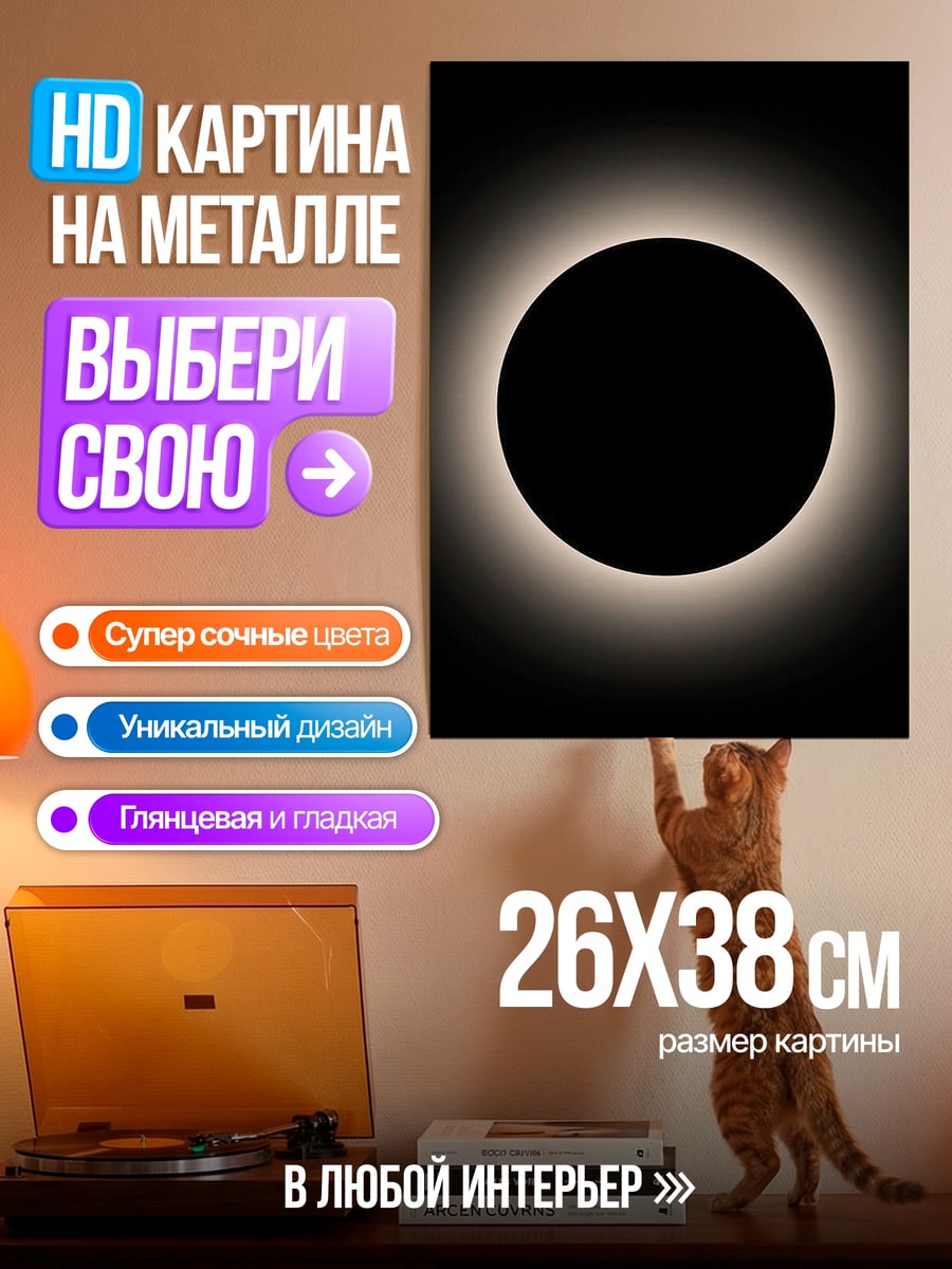Картина на металле Солнечное затмение