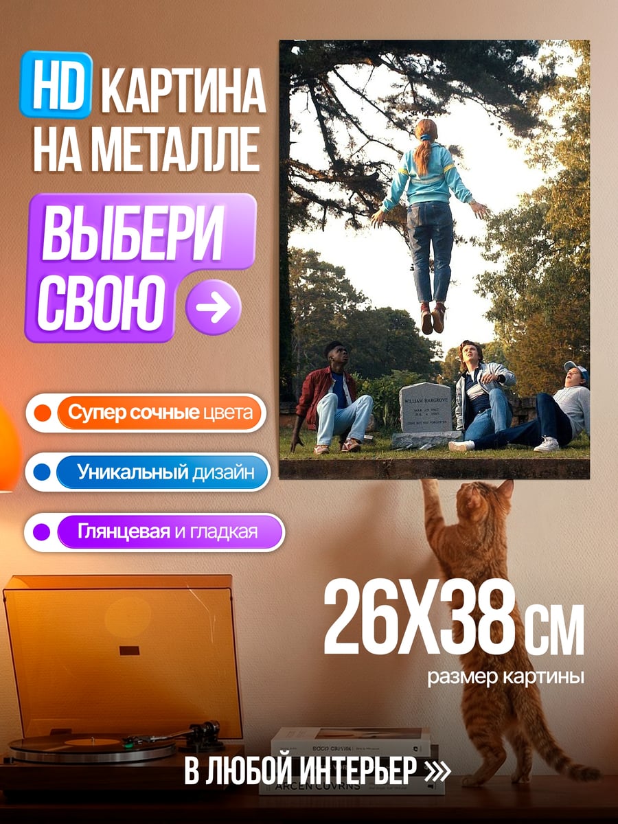 Картина на металле Макс левитация