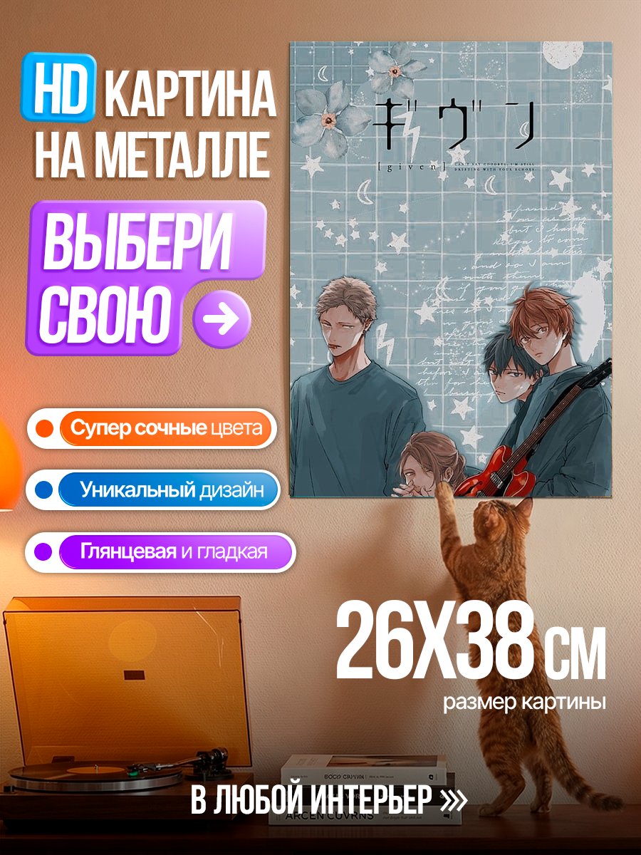 Картина на металле Музыкальная группа Given