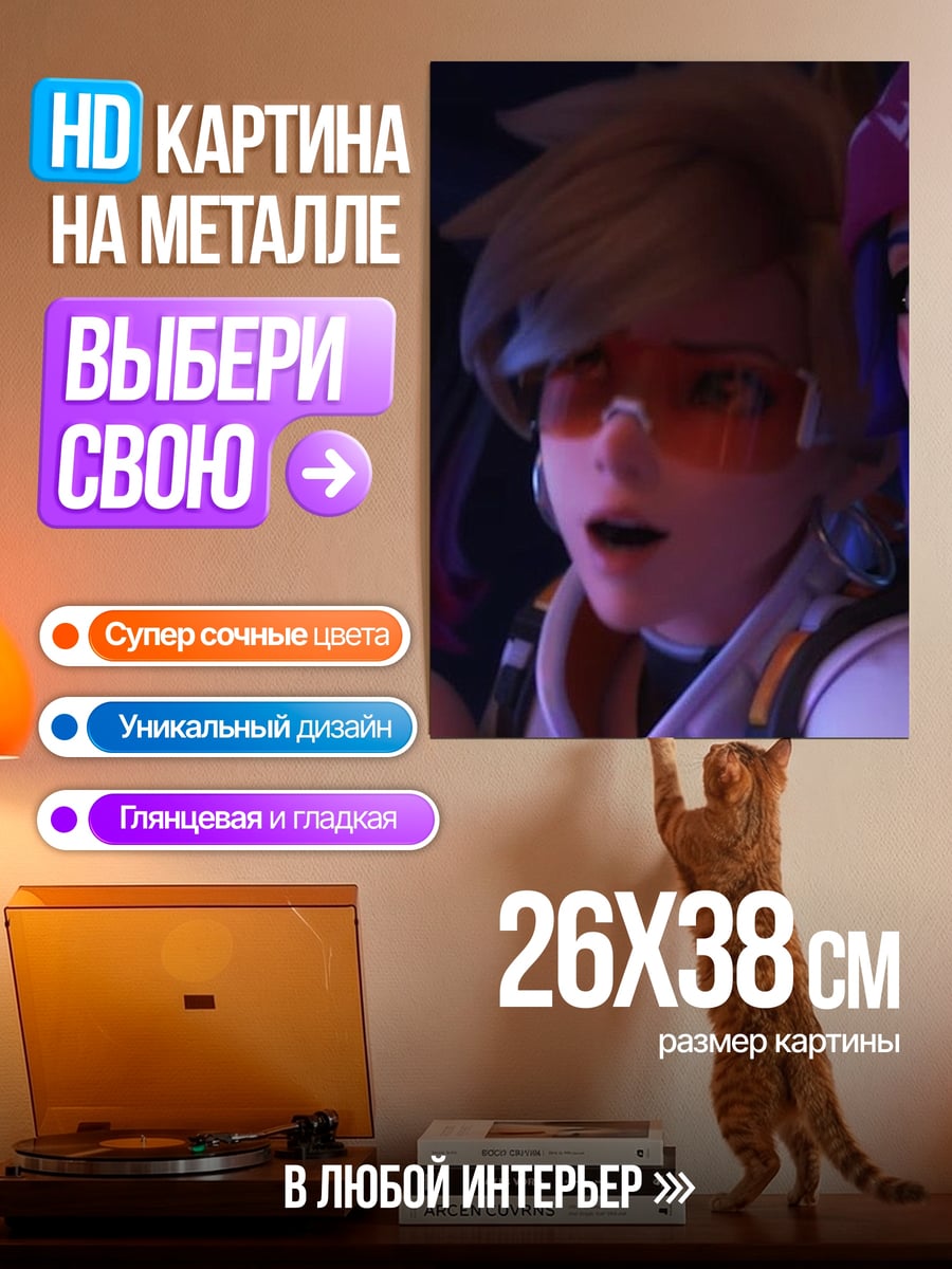 Картина на металле Трейсер и Дива