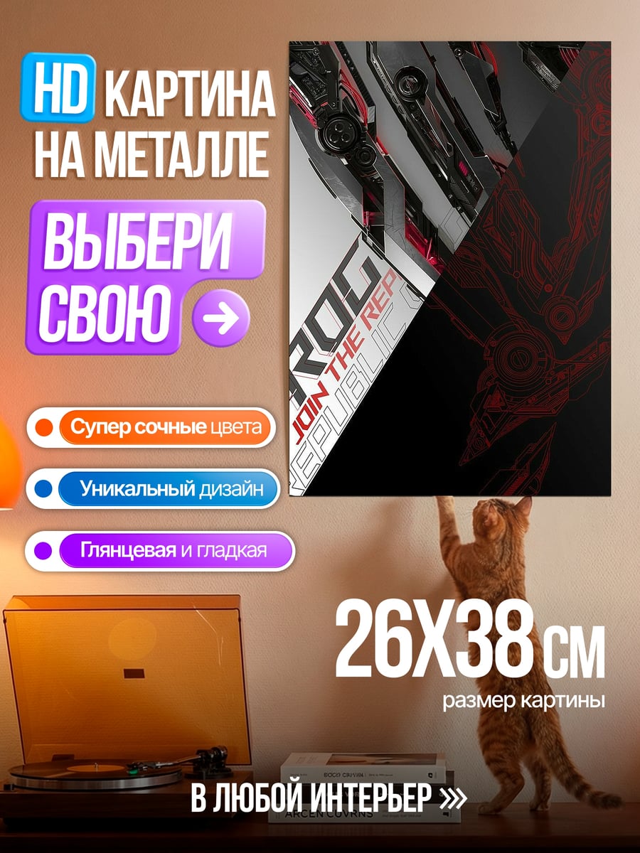 Картина на металле ROG JOIN THE REPUBLIC