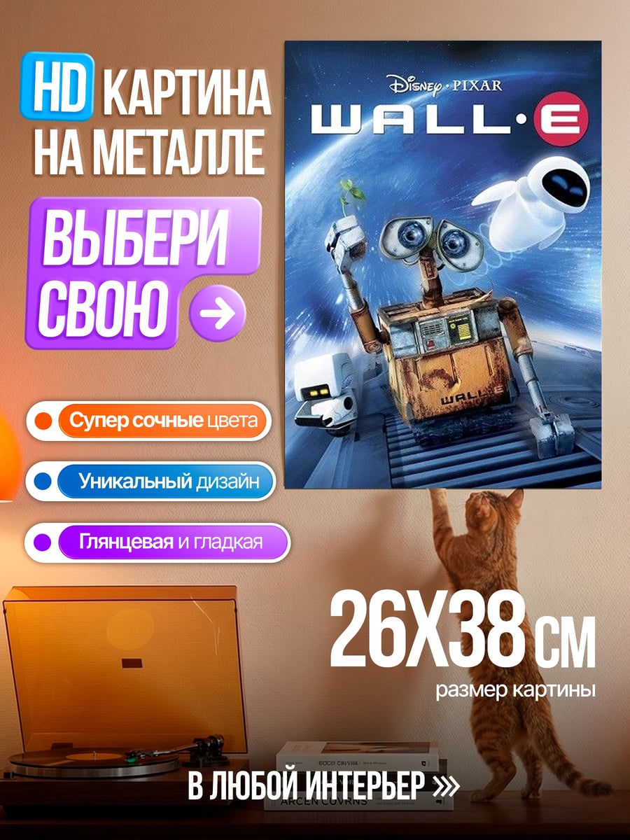Картина на металле Валл-И и Ева