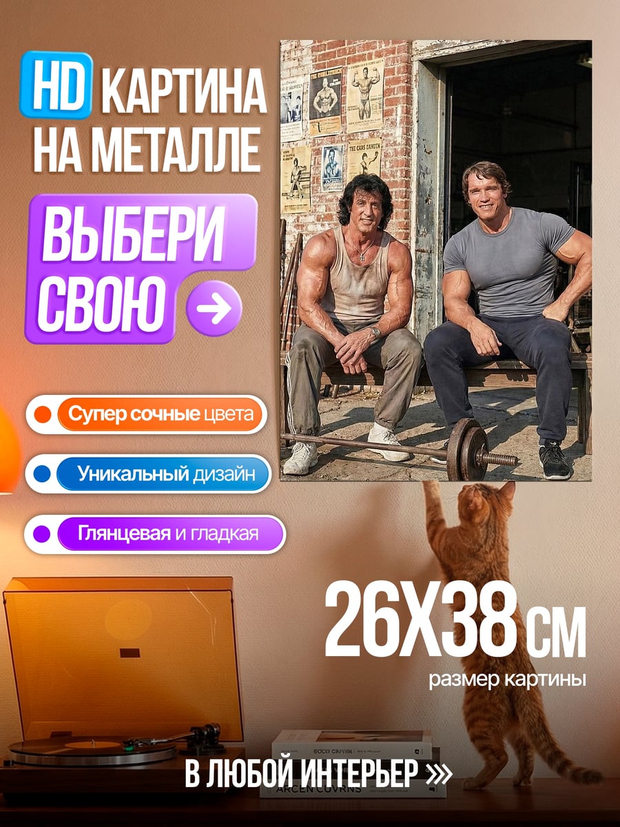 Картина на металле Арнольд и Сильвестр