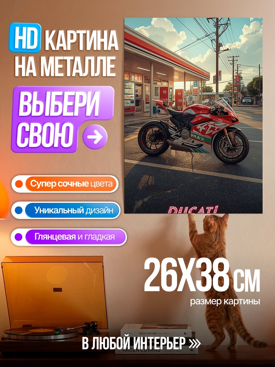 Картина на металле Ducati Panigale