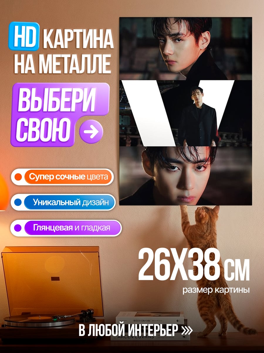 Картина на металле Ким Тэхён V