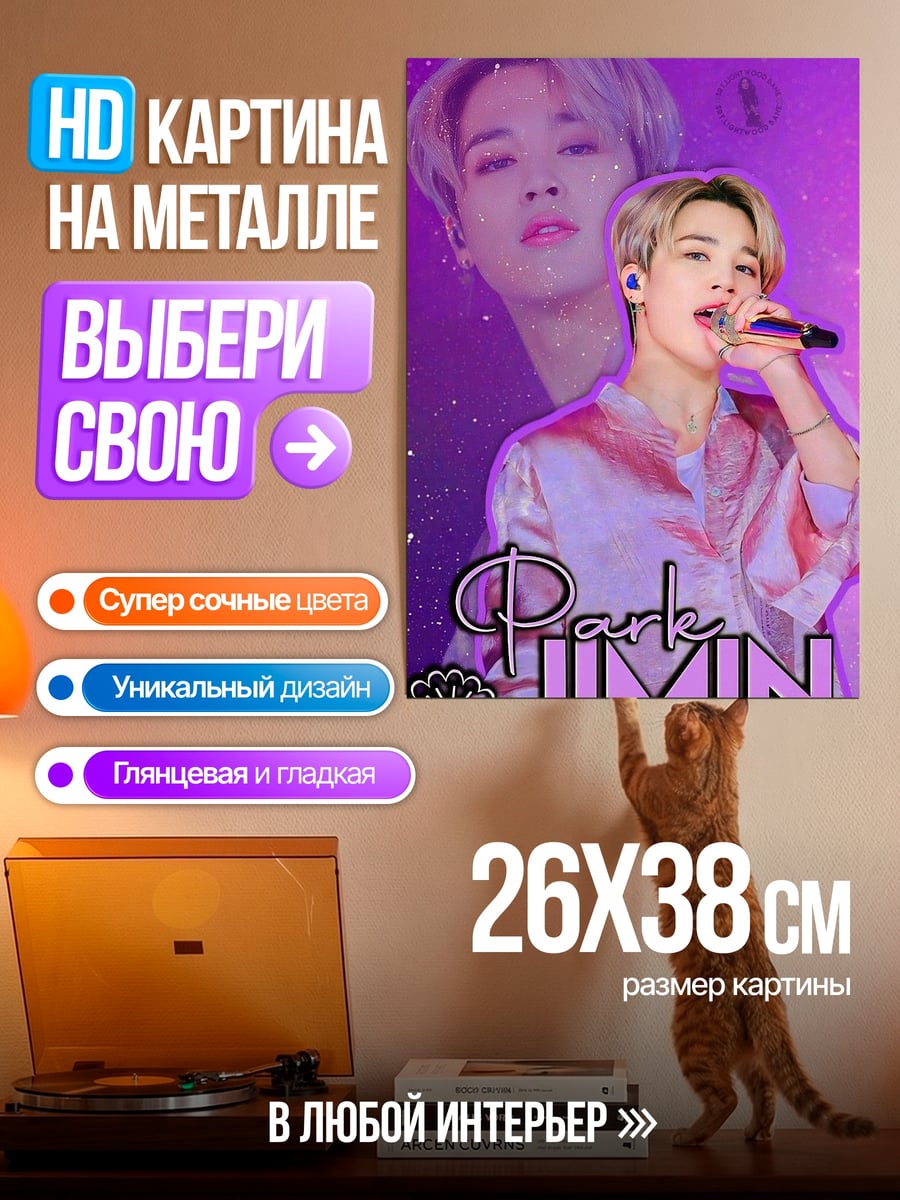 Картина на металле Пак Чимин певец