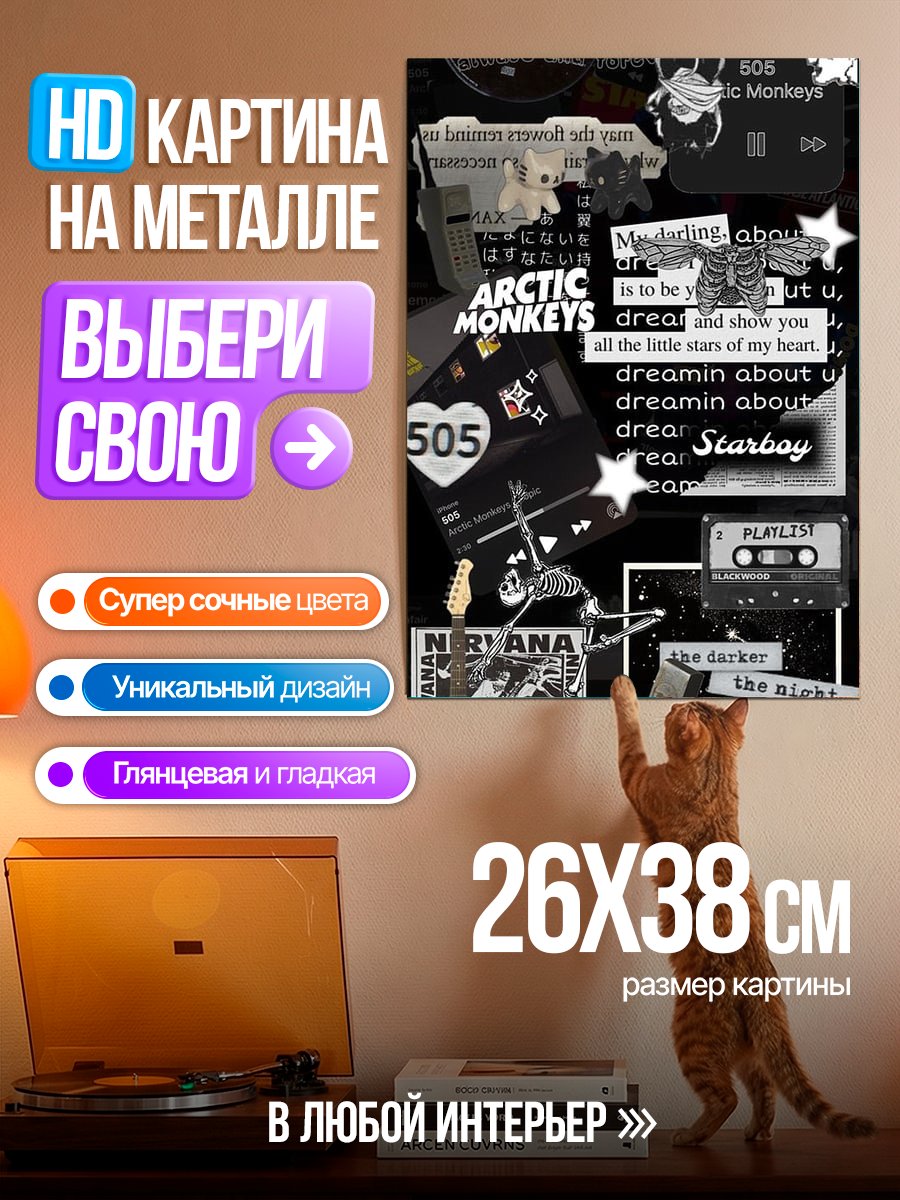 Картина на металле Коллаж Arctic Monkeys