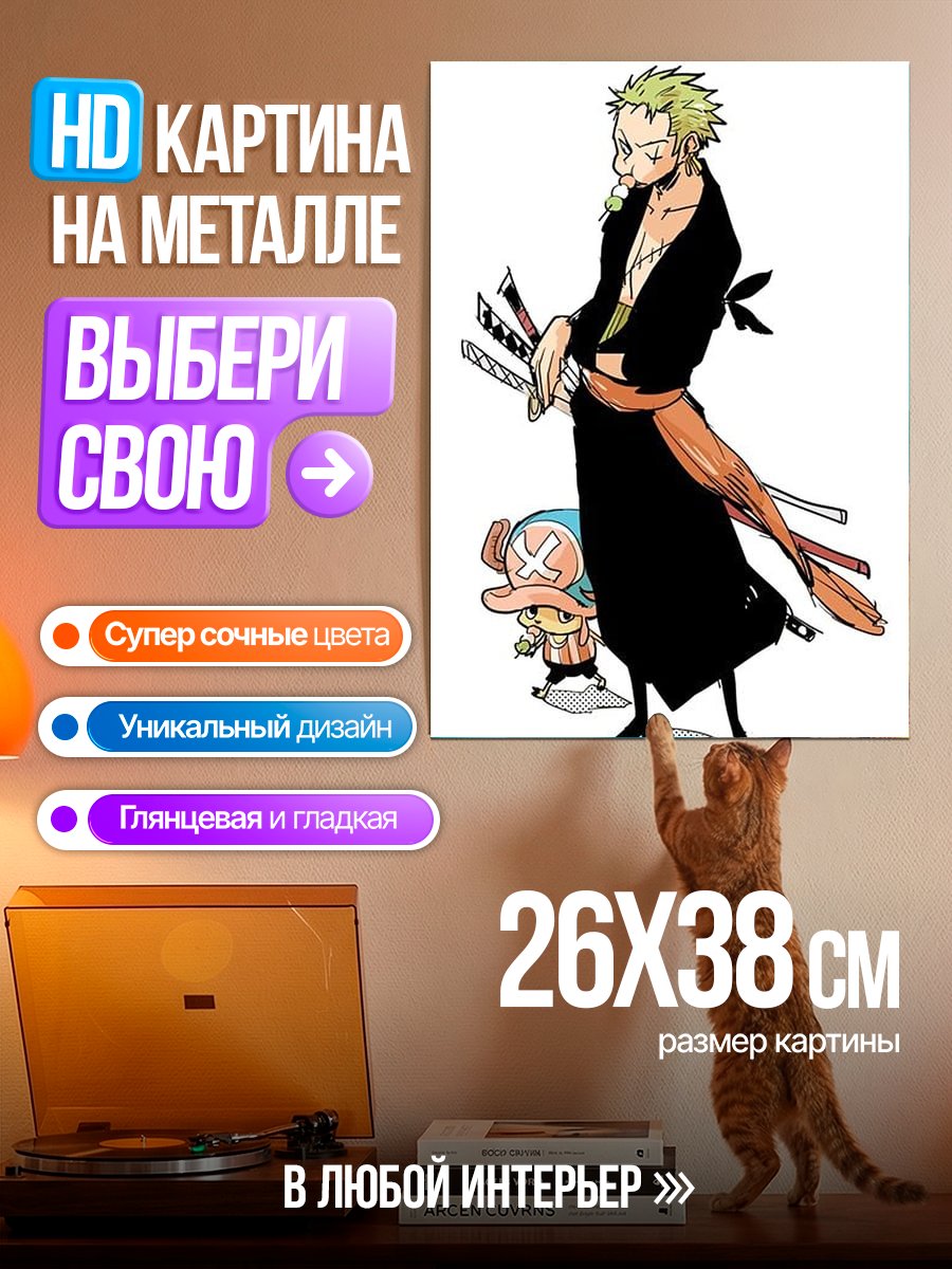 Картина на металле Зоро и Чоппер