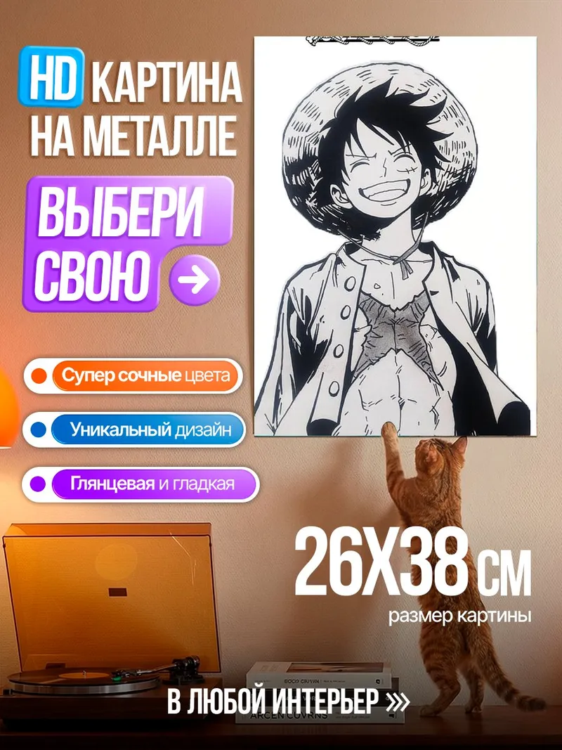 Картина на металле Манки Д. Луффи