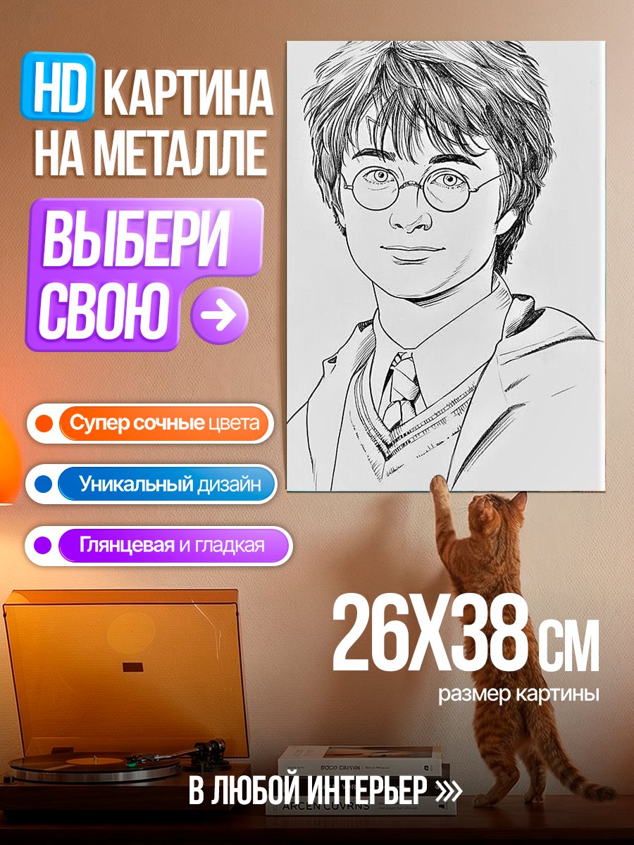 Картина на металле Гарри Поттер портрет