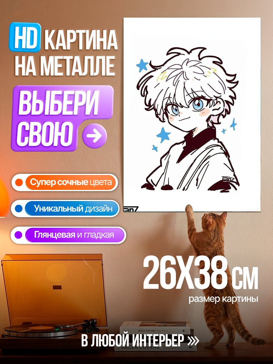 Картина на металле Киллуа Золдик Арт