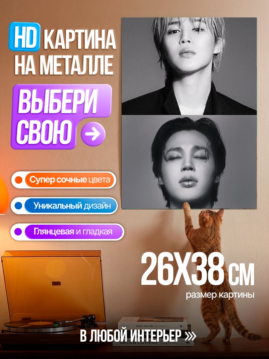 Картина на металле Чимин из BTS