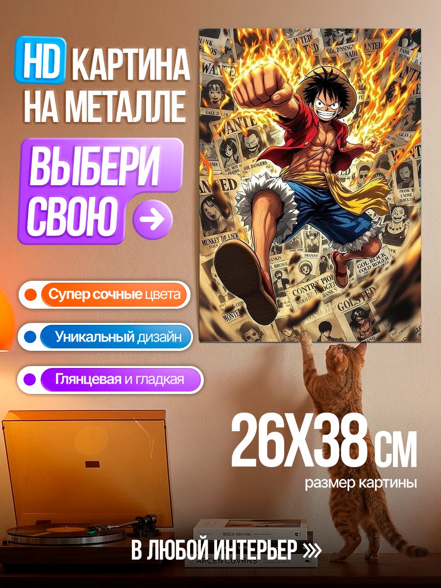 Картина на металле Манки Д. Луффи