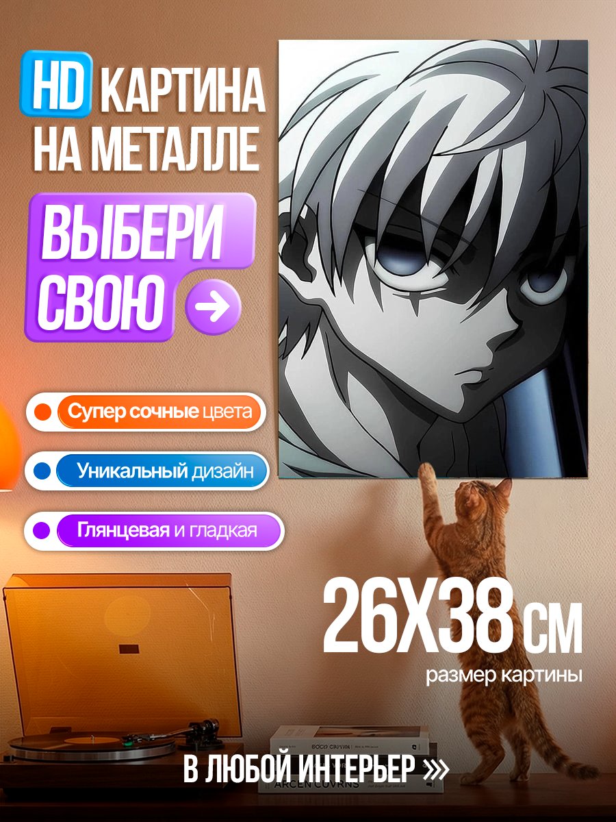 Картина на металле Киллуа Золдик из Hunter x Hunter