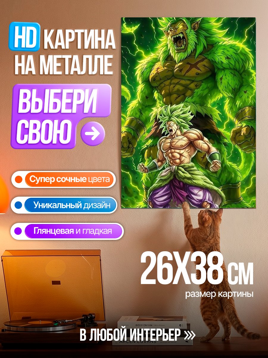 Картина на металле Броли из Dragon Ball