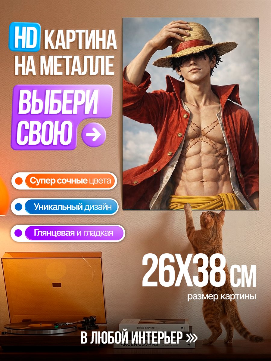 Картина на металле Манки Д. Луффи