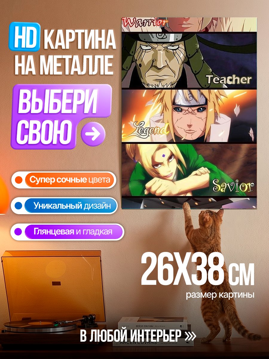 Картина на металле Персонажи Наруто