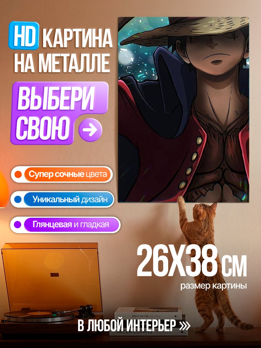 Картина на металле Манки Д. Луффи пират