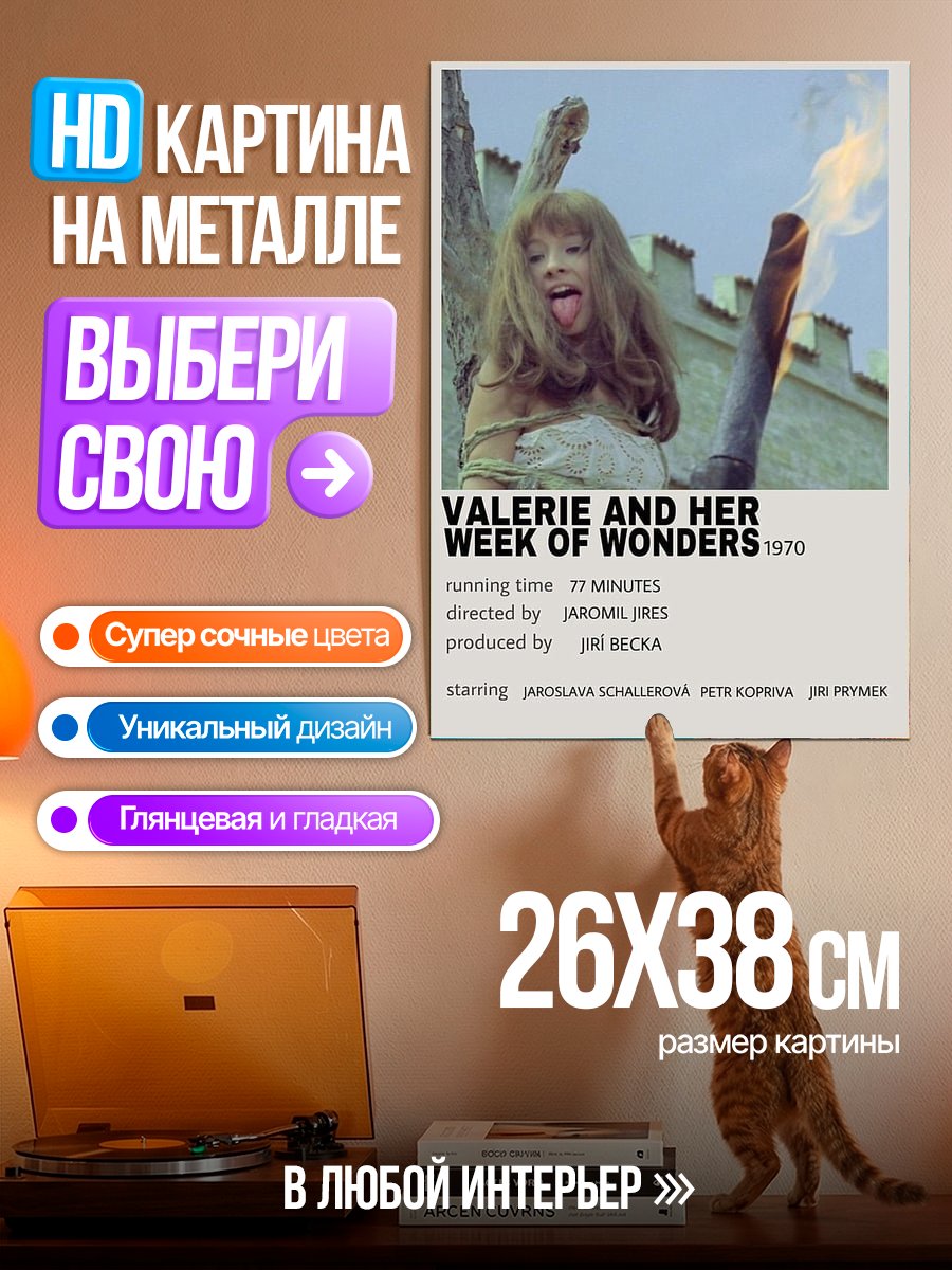 Картина на металле Валери и неделя чудес