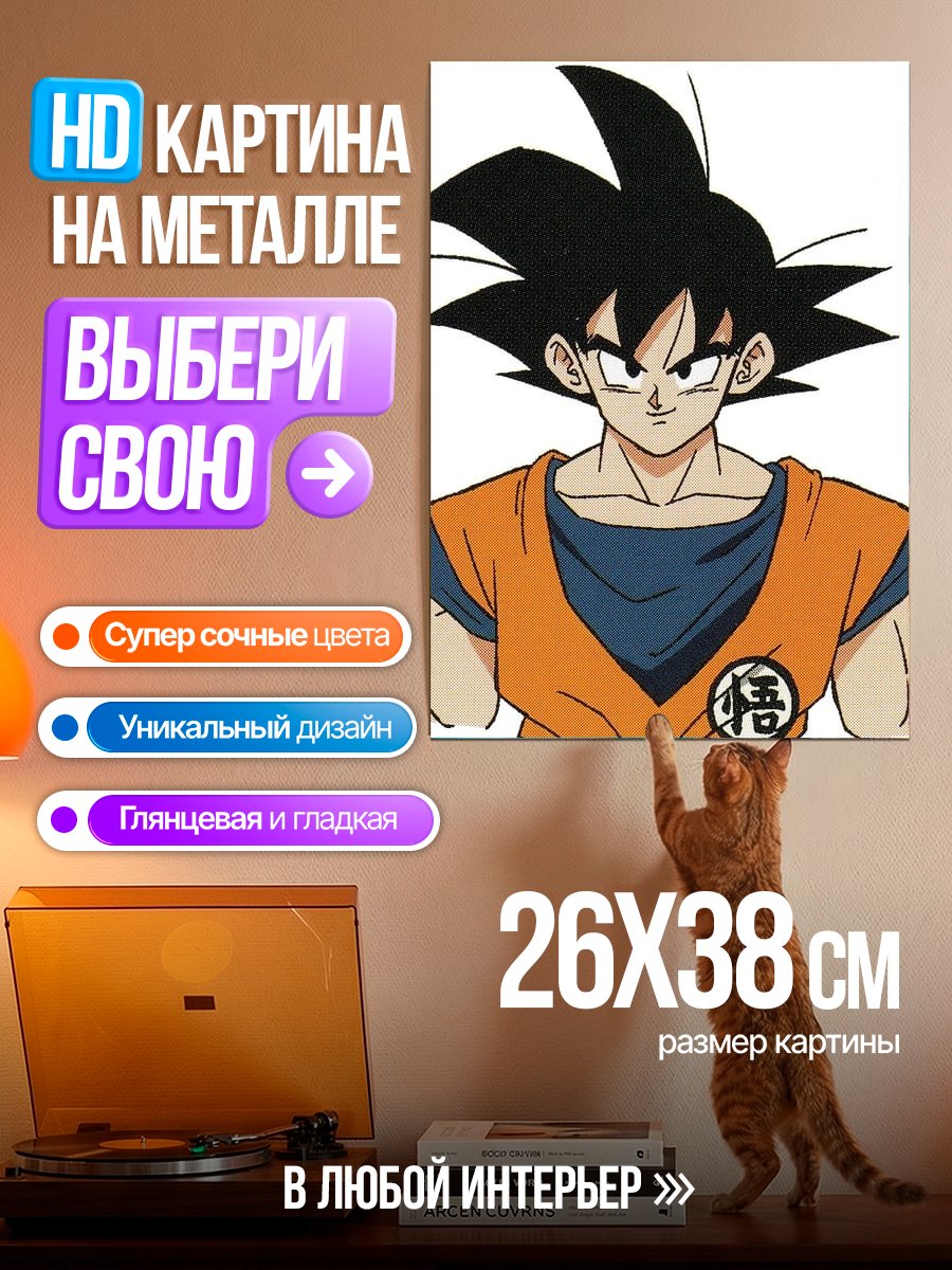 Картина на металле Сон Гоку