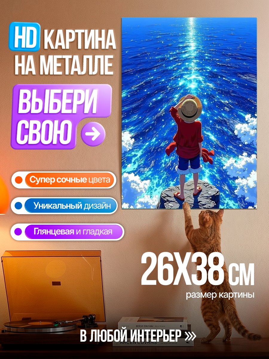 Картина на металле Манки Д. Луффи