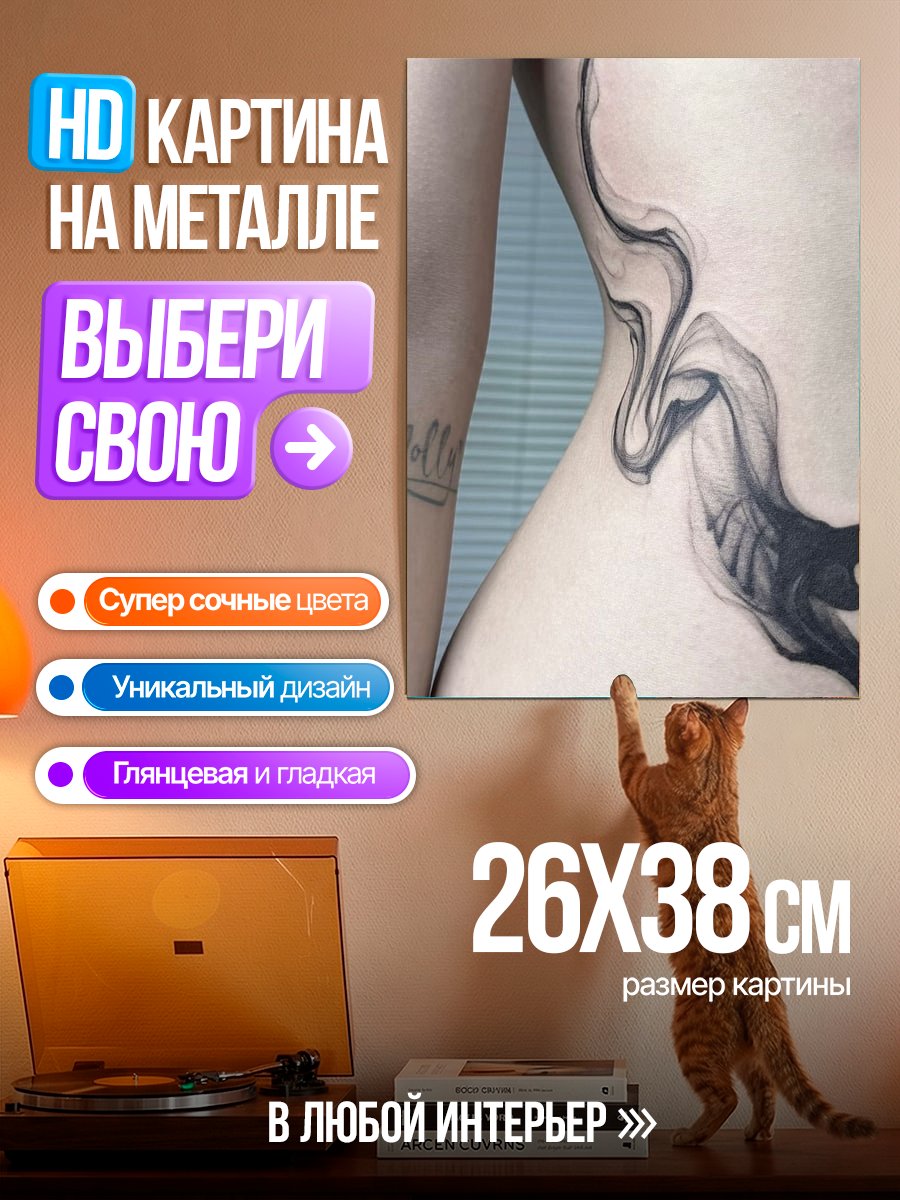 Картина на металле Дымовой кот