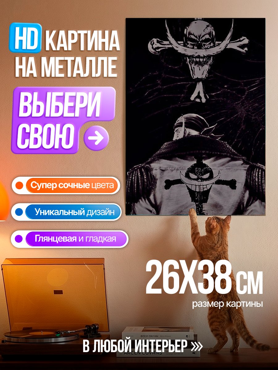 Картина на металле Пират Белоус арт