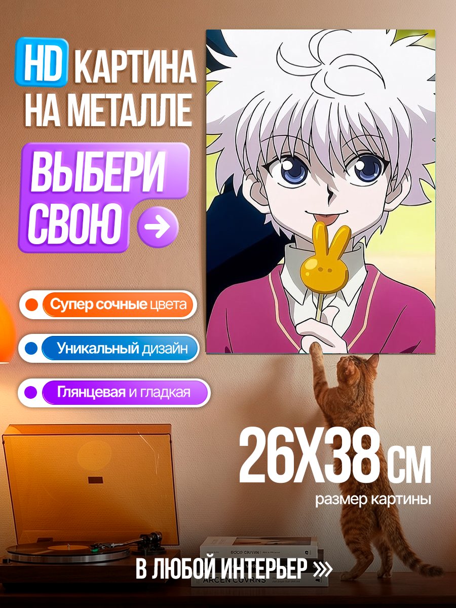 Картина на металле Киллуа с леденцом