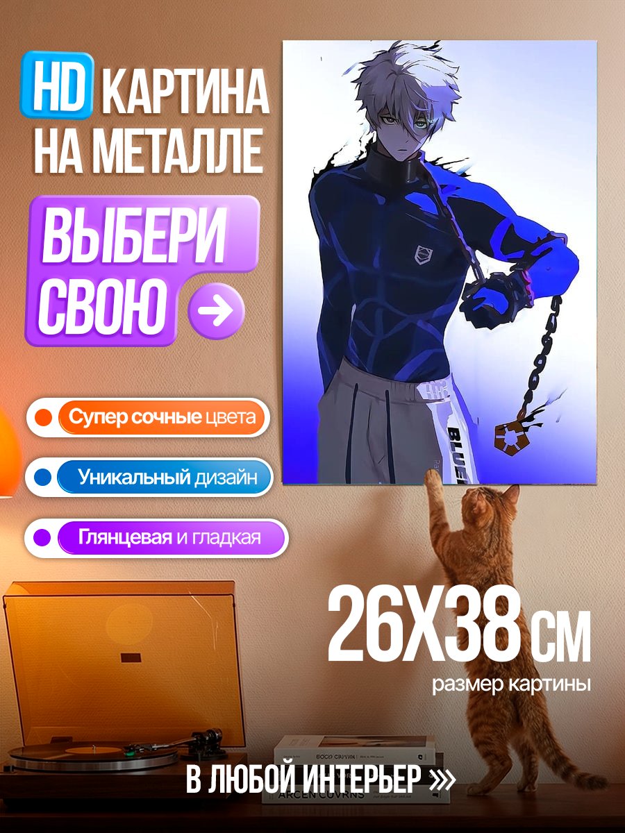 Картина на металле Персонаж Blue Lock