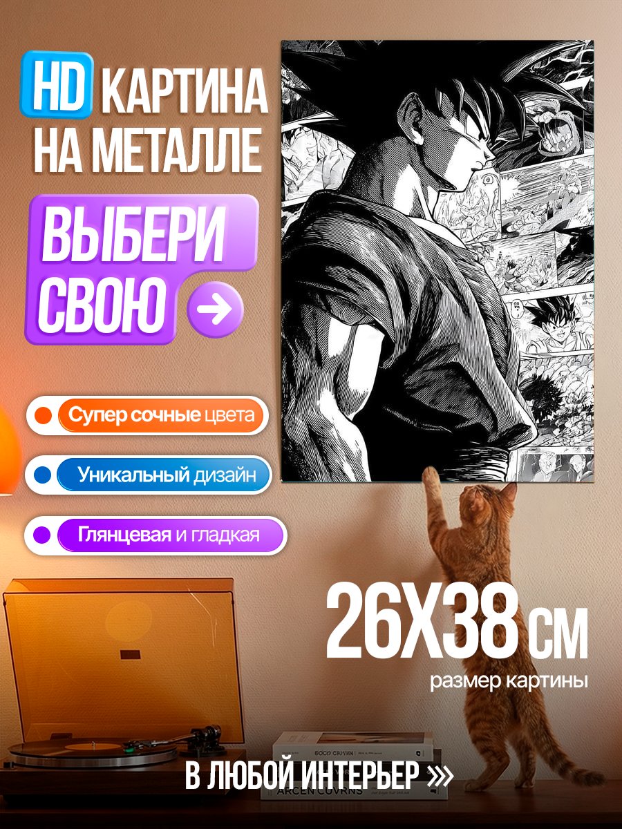 Картина на металле Сон Гоку