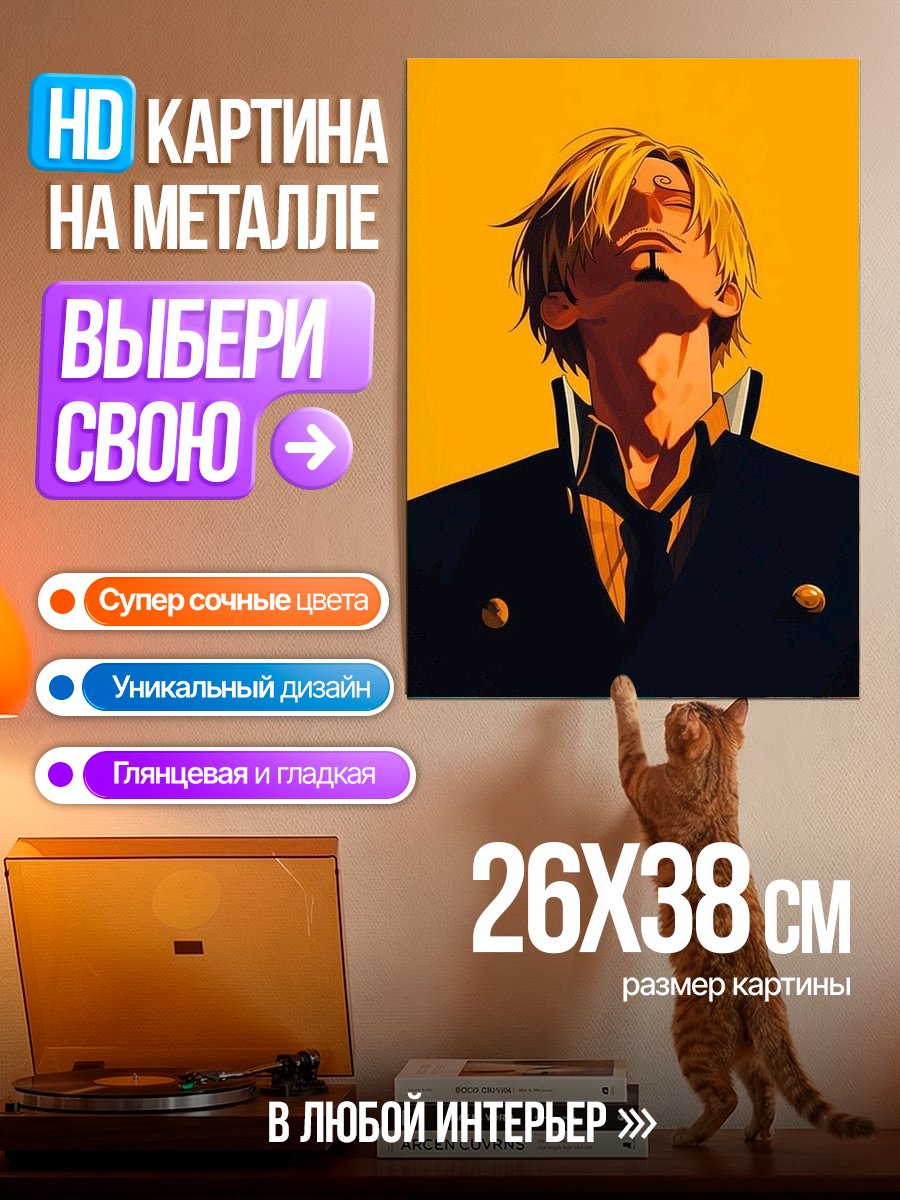 Картина на металле Винсмоук Санджи