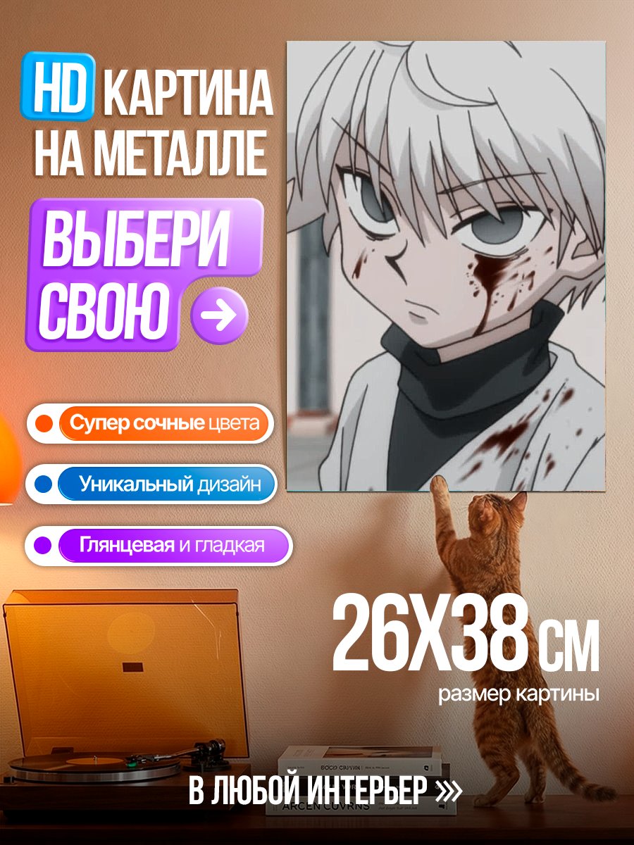 Картина на металле Киллуа Золдик Hunter x Hunter