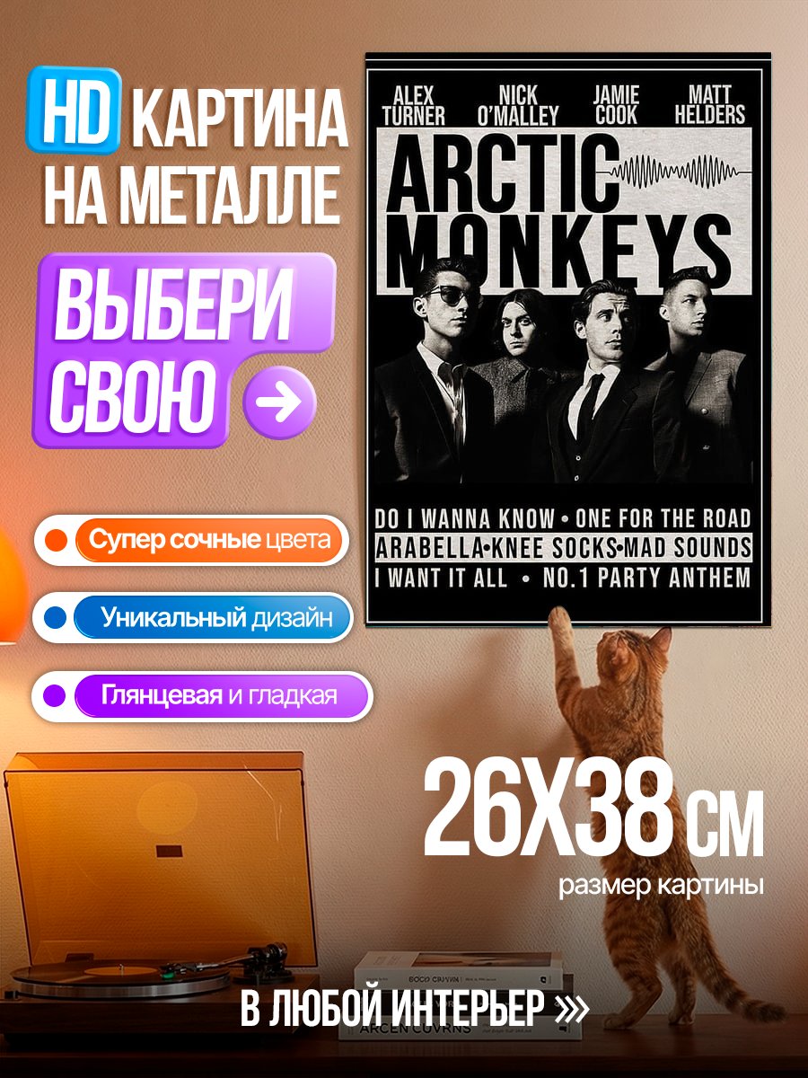 Картина на металле Arctic Monkeys