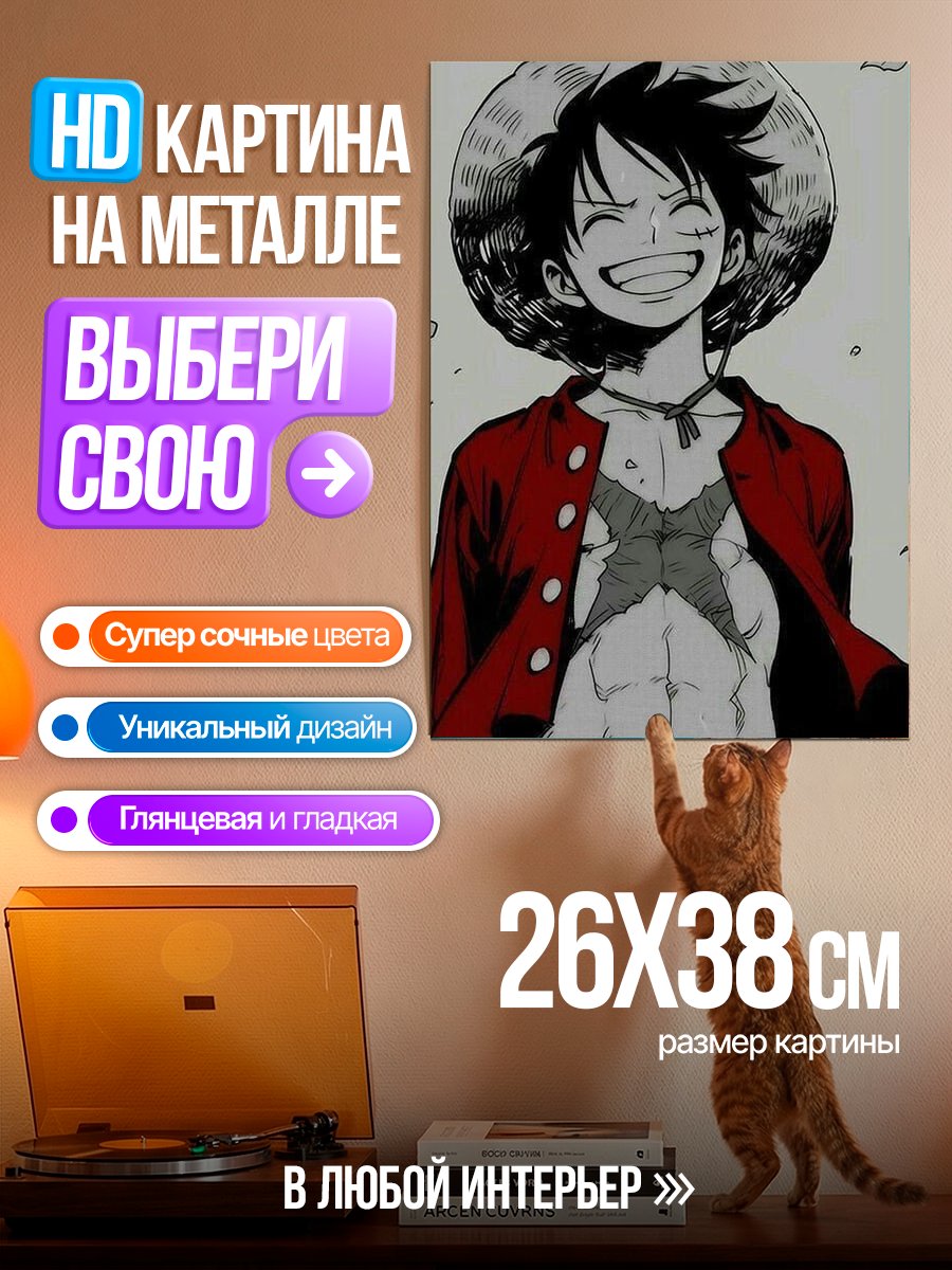 Картина на металле Манга Луффи