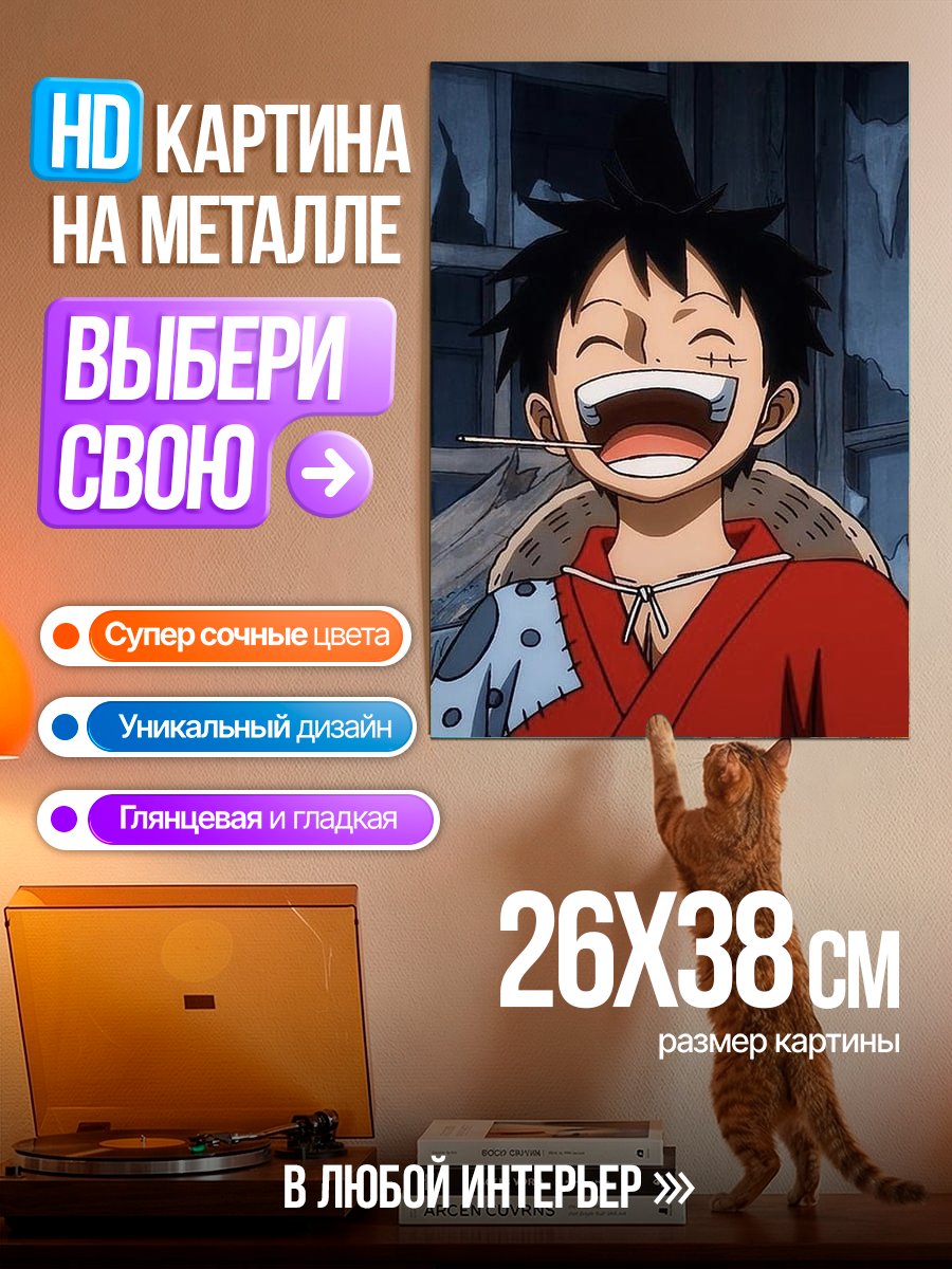 Картина на металле Манки Д Луффи смех