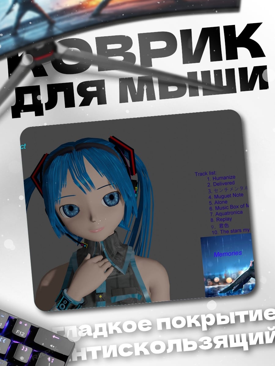 Коврик мику хатсуне