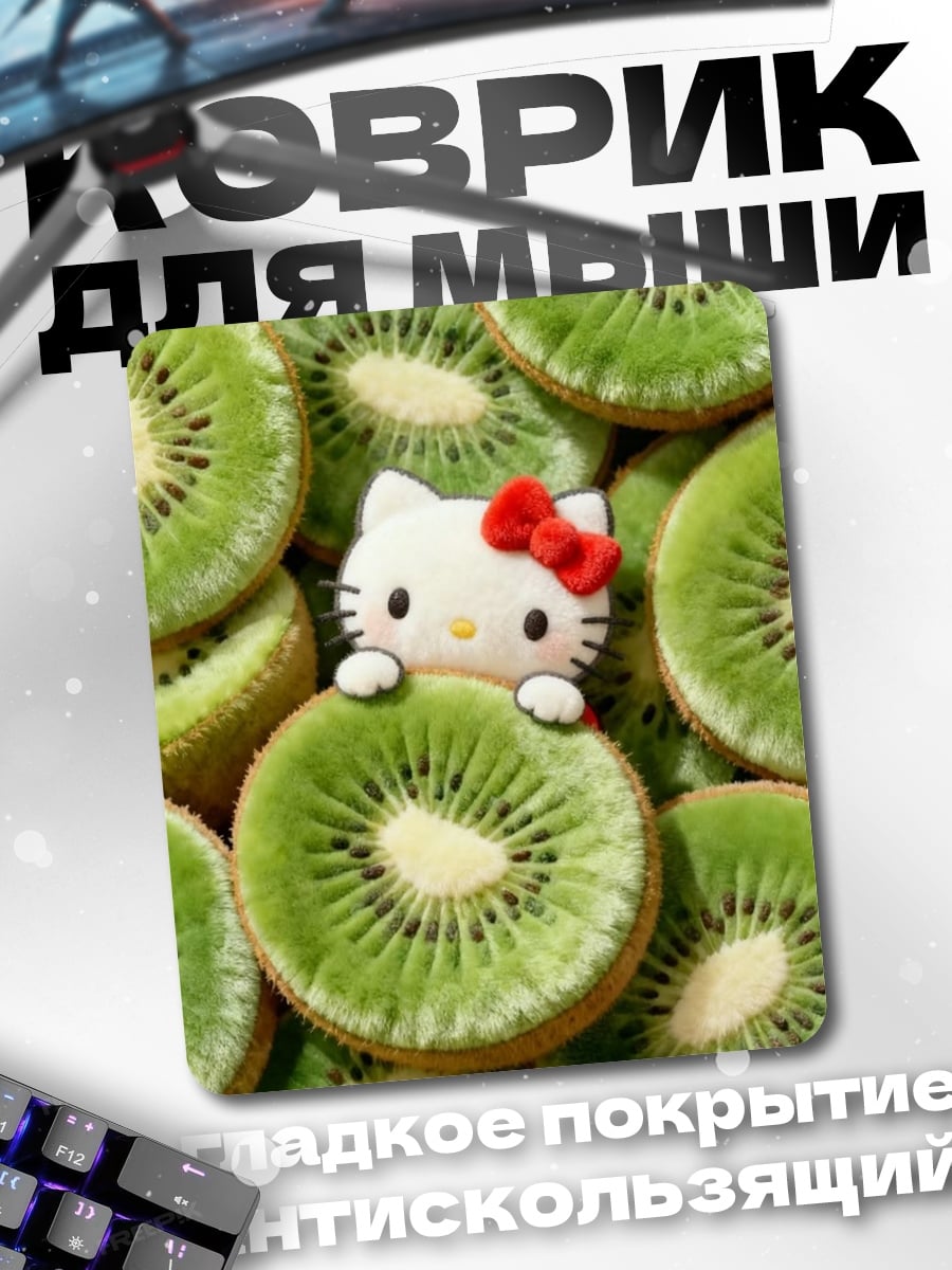 Коврик Хелло Кити и киви