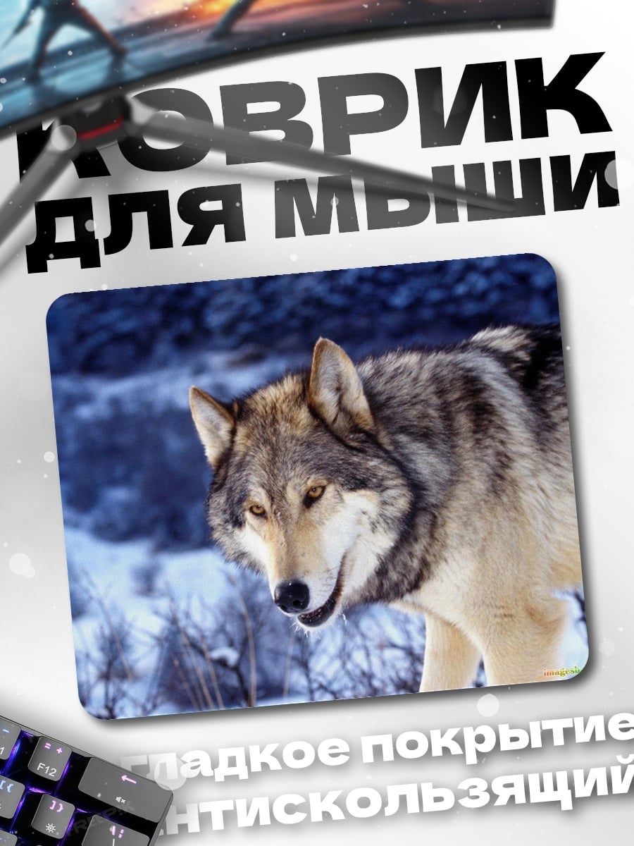 Коврик Зимний волк