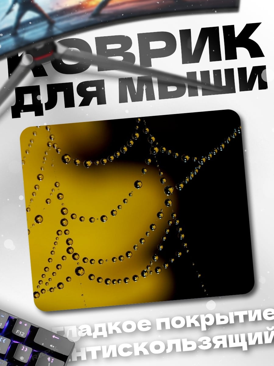 Коврик Роса на паутине